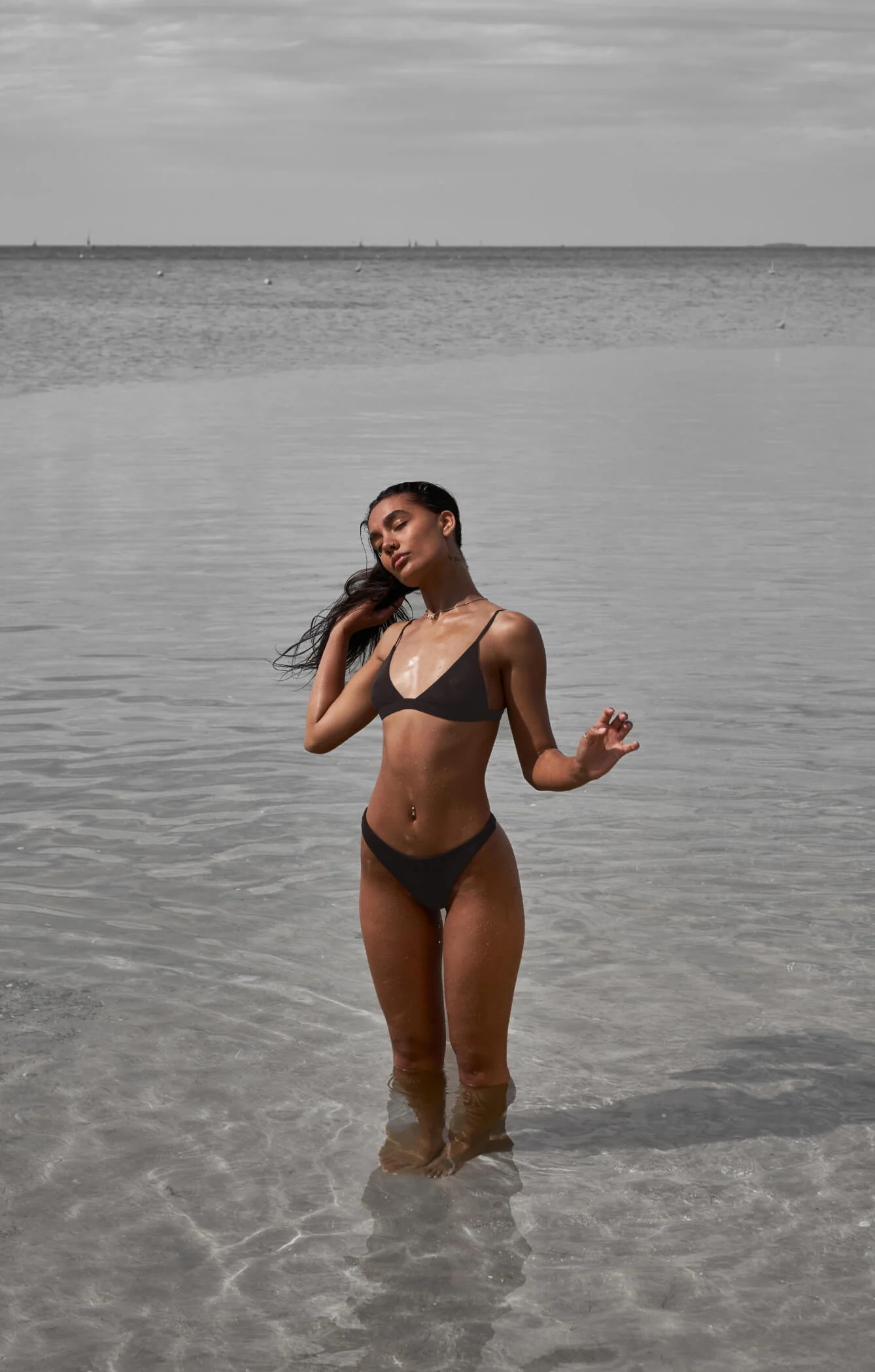 THE BRAZILIAN BIKINI BOTTOM - ESPRESSO MESH - Image 2