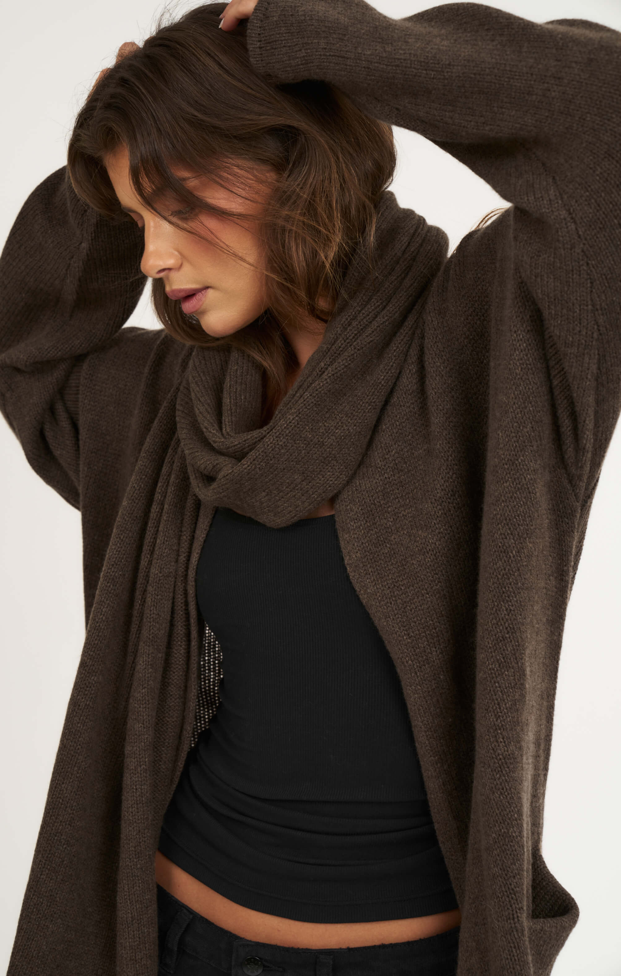 THE CARDIGAN COAT - ESPRESSO MARLE - Image 4