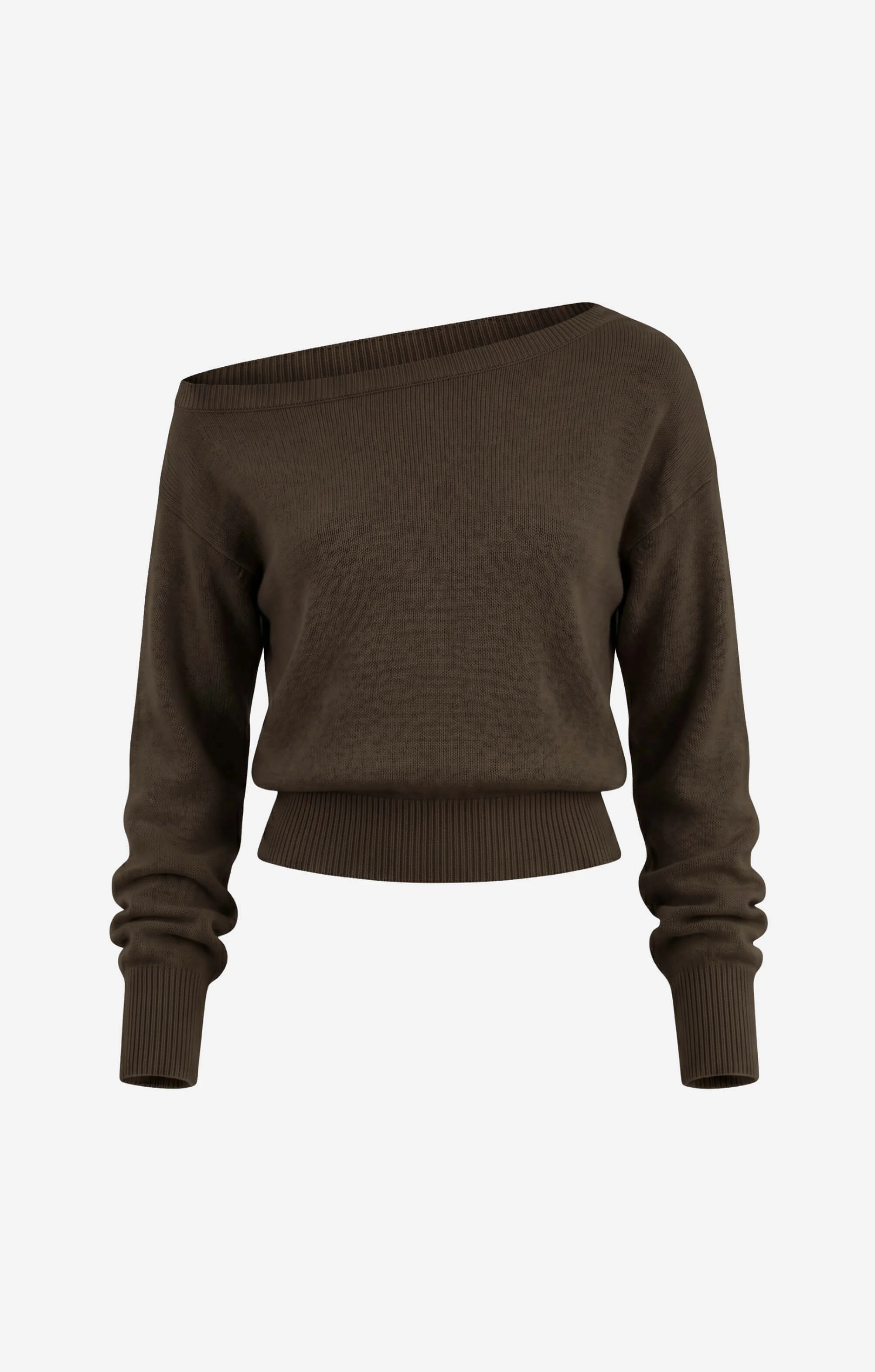 THE OFF-SHOULDER KNIT - ESPRESSO MARLE - Image 7