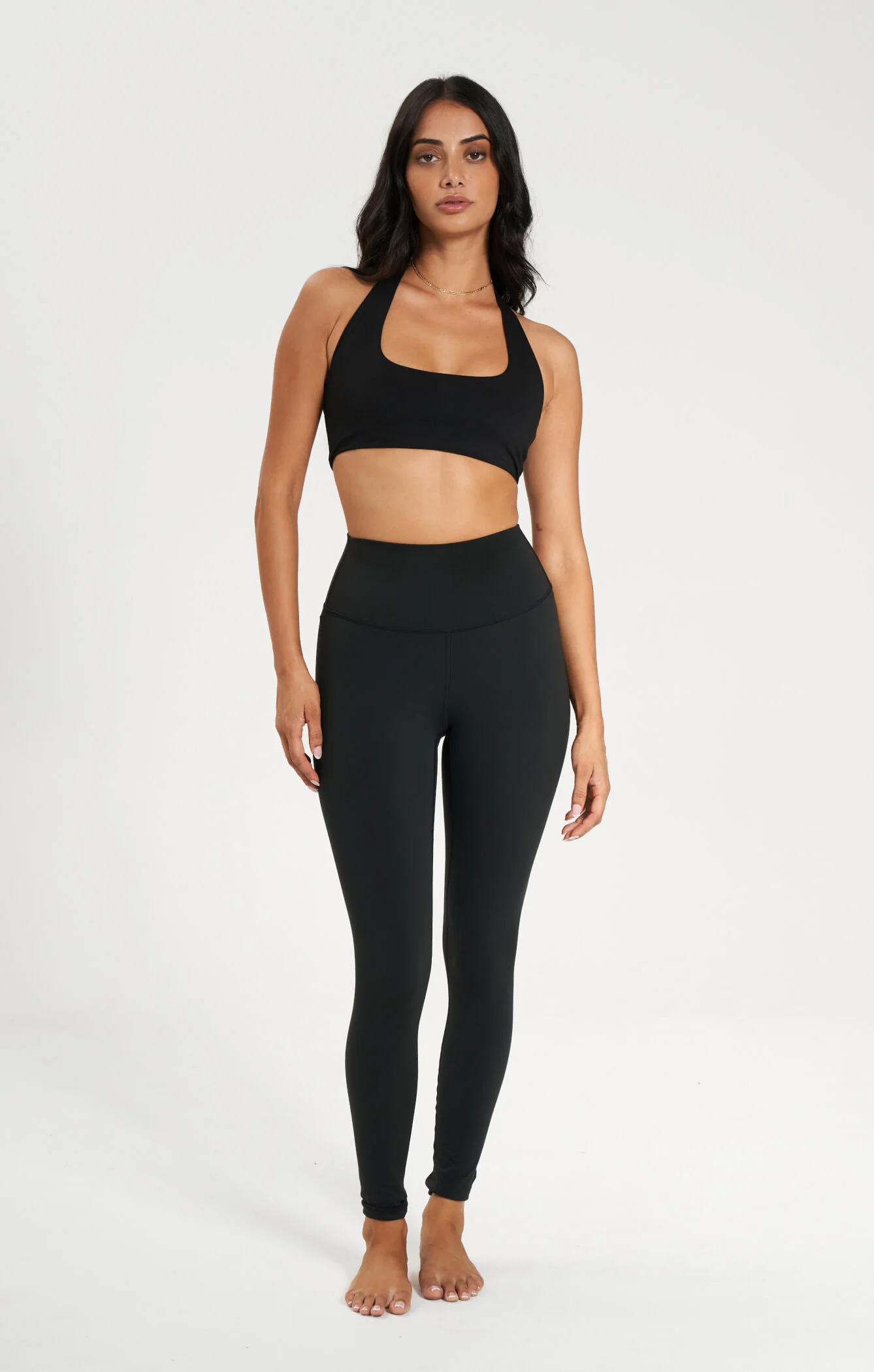 THE SCULPT™ HALTER CROP - BUTTER BLACK - Image 4